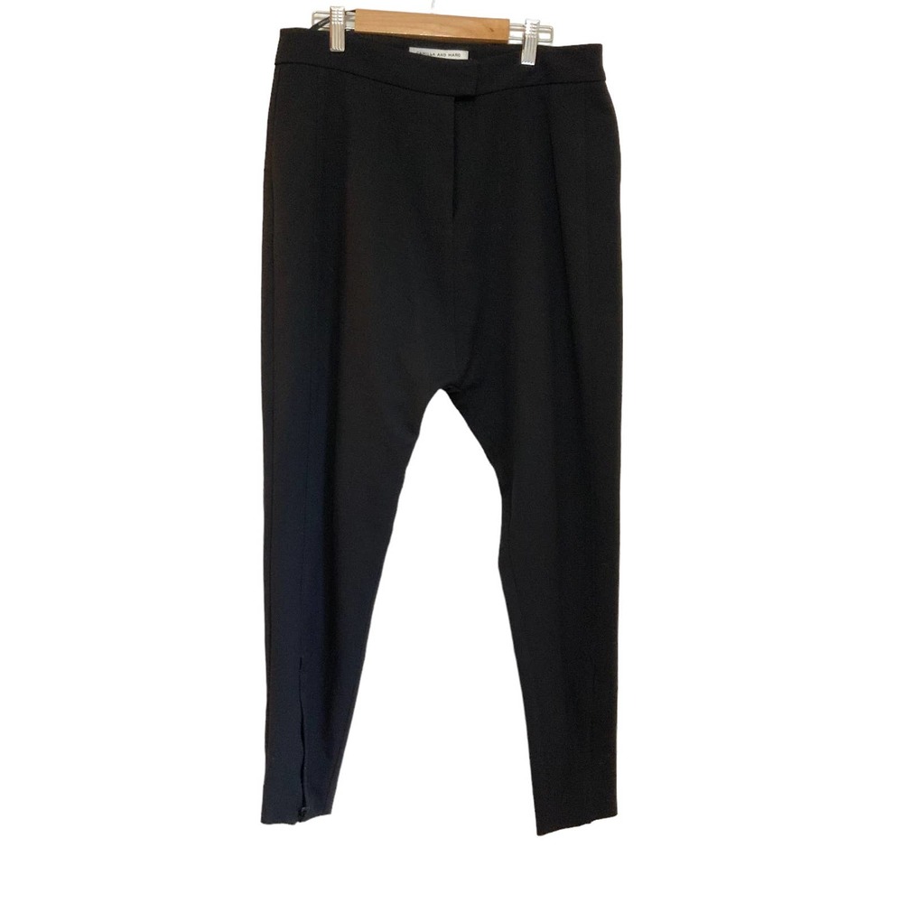 Camilla and Marc High Rise Cropped Black dress Slacks Ankle Zip sz S